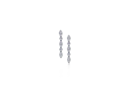 White Gold Plated | Chandelier Earrings